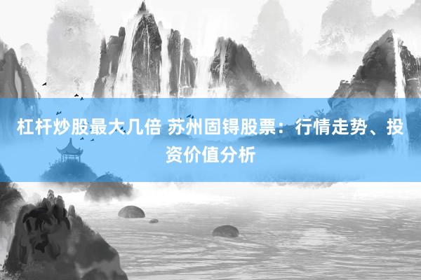 杠杆炒股最大几倍 苏州固锝股票：行情走势、投资价值分析